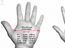 Как определить размер перчаток