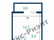 Продается  ком. квартира 25 кв.м