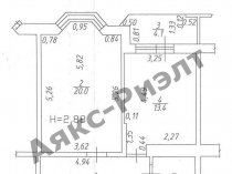 Продается 1 ком. квартира 52 кв.м