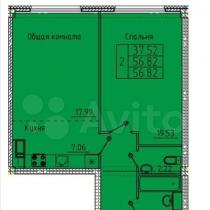 квартира; 56.8 кв.м. Победы проезд, д. 29