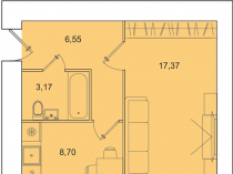 Продам 1-к квартиру по ул.Тепличной 36.82кв.м.