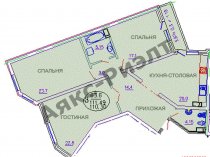 Продается 3 ком. квартира 115 кв.м