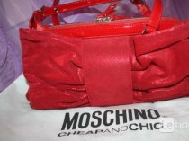 Сумка moschino италия красная замш