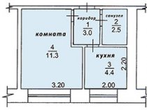 Продам 1-комнатную квартиру