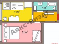 Продается 1 ком. квартира 34 кв.м