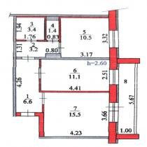 квартира; 52 кв.м. Попова улица, 30