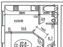 Продается 2 ком. квартира 60 кв.м